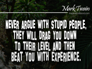 never argue