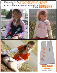 GET READY FOR SUMMER CAMP SUN PROTECTION SUN SHRUG SUN SLEEVES